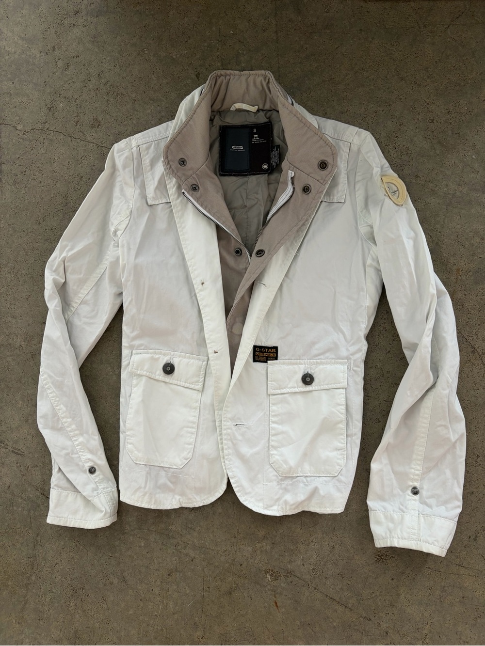 G-Star White and Grey Technical Blazer
